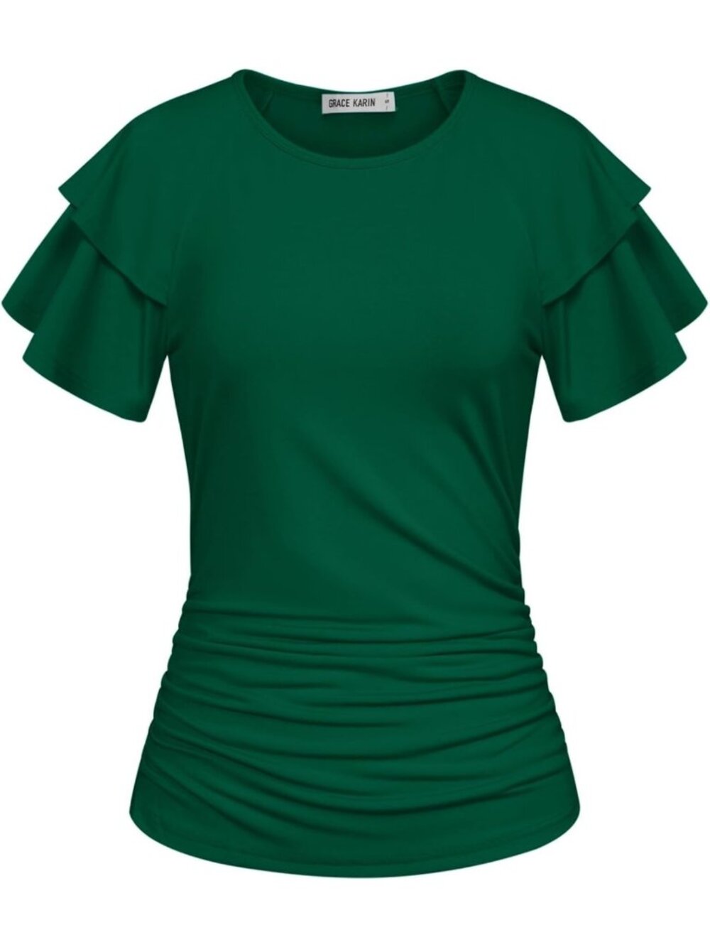 Chic Women's Ruffle Sleeve Blouse - Dressy Casual Top for Every Occasion